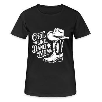 Line Dance Mom Line Dance Mom Cadeau - T-shirt respirant Femme - noir - Devant - AI Model Female 172 light (172cm)