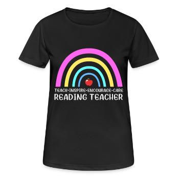 Grundschullehrer Lesen Vorschule Grundschule - Frauen T-Shirt atmungsaktiv - Schwarz - Vorne - AI Model Female 172 light (172cm)