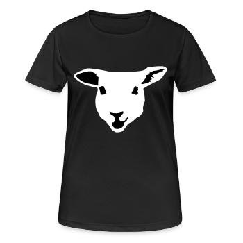 sheep, lamb - Women's Breathable T-Shirt - black - Front - AI Model Female 172 light (172cm)