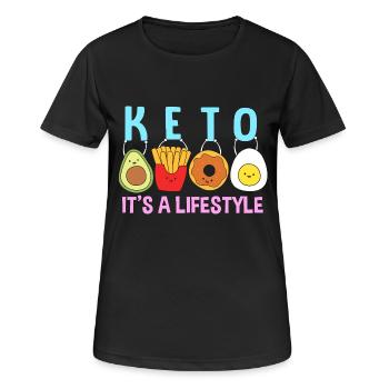 Keto Diet - Women's Breathable T-Shirt - black - Front - AI Model Female 172 light (172cm)
