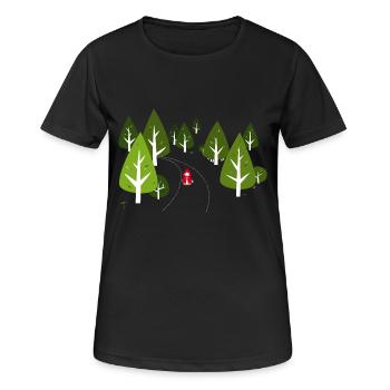 red hood - Women's Breathable T-Shirt - black - Front - AI Model Female 172 light (172cm)