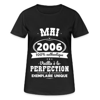 18th Anniversary - May 2006 Perfection - Women's Breathable T-Shirt - black - Front - AI Model Female 172 light (172cm)