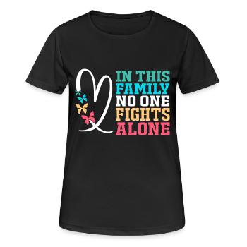 Hirnschlag Schlaganfall - Frauen T-Shirt atmungsaktiv - Schwarz - Vorne - AI Model Female 172 light (172cm)