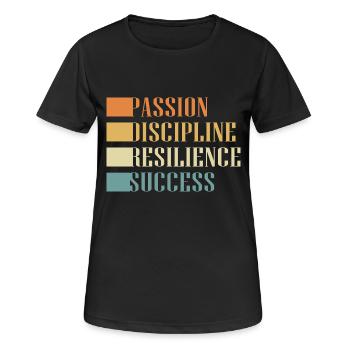 Résilience de bourreau de travail - T-shirt respirant Femme - noir - Devant - AI Model Female 172 light (172cm)