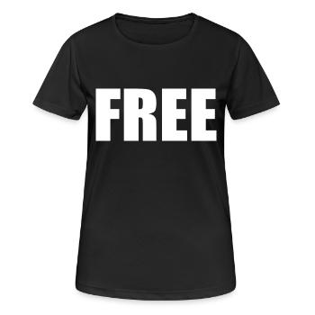 Free - Women's Breathable T-Shirt - black - Front - AI Model Female 172 light (172cm)