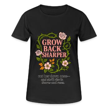 Grow Back Sharper – Thorns and Roses - Women's Breathable T-Shirt - black - Front - AI Model Female 172 light (172cm)