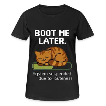 Boot Me Later - Mode veille à cause de la gentillesse - T-shirt respirant Femme - noir - Devant - AI Model Female 172 light (172cm)