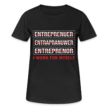 Entrepreneur - T-shirt respirant Femme - noir - Devant - AI Model Female 172 light (172cm)