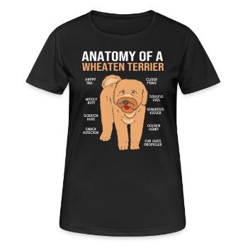 Wheaten Terrier - T-shirt respirant Femme - noir - Devant - AI Model Female 172 light (172cm)