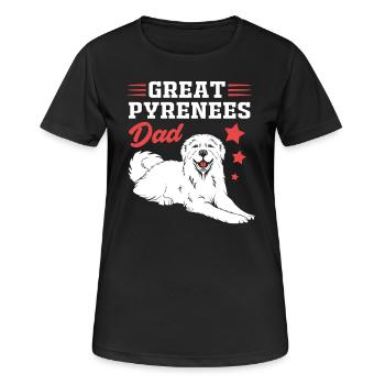 Chien des Pyrénées - T-shirt respirant Femme - noir - Devant - AI Model Female 172 light (172cm)