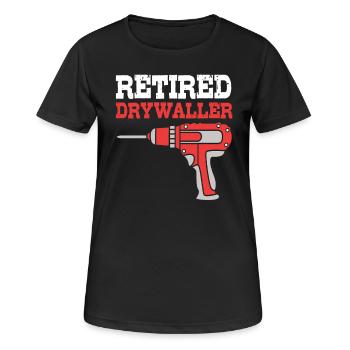 Construction site drywall assembly fitter - Women's Breathable T-Shirt - black - Front - AI Model Female 172 light (172cm)