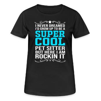 Pet Sitter Pets Babysitter - Women's Breathable T-Shirt - black - Front - AI Model Female 172 light (172cm)