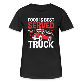 Snack Food Truck - Women's Breathable T-Shirt - black - Front - AI Model Female 172 light (172cm)