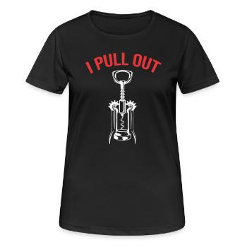 Wein Sommelier Feinschmecker - Frauen T-Shirt atmungsaktiv - Schwarz - Vorne - AI Model Female 172 light (172cm)