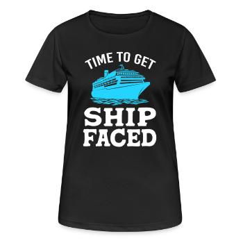 Kreuzfahrt Kreuzfahrtschiff - Frauen T-Shirt atmungsaktiv - Schwarz - Vorne - AI Model Female 172 light (172cm)