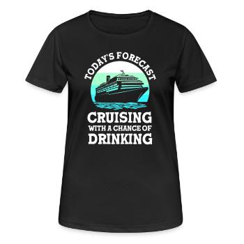 Kreuzfahrt Kreuzfahrtschiff - Frauen T-Shirt atmungsaktiv - Schwarz - Vorne - AI Model Female 172 light (172cm)