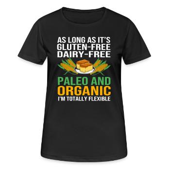 Glutenfrei Gluten - Frauen T-Shirt atmungsaktiv - Schwarz - Vorne - AI Model Female 172 light (172cm)