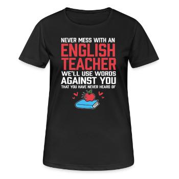 Grammaire - T-shirt respirant Femme - noir - Devant - AI Model Female 172 light (172cm)