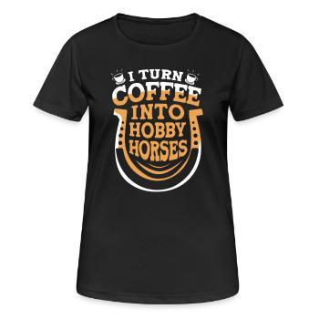 Hobby Cheval Hobby Horsing Hobbyhorsing - T-shirt respirant Femme - noir - Devant - AI Model Female 172 light (172cm)