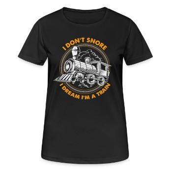 Modelleisenbahn Modellbau Modellbauer - Frauen T-Shirt atmungsaktiv - Schwarz - Vorne - AI Model Female 172 light (172cm)