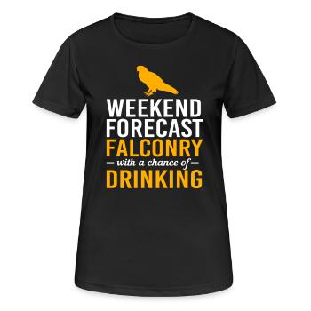 Faucon Gazouillis Faucon - T-shirt respirant Femme - noir - Devant - AI Model Female 172 light (172cm)