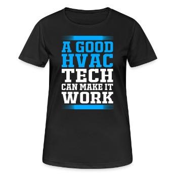 Air Conditioning Technician Technician Refrigeration Technician Heating - Women's Breathable T-Shirt - black - Front - AI Model Female 172 light (172cm)