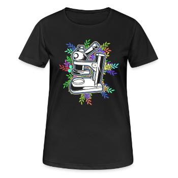 Laboratoire Bio Chimie Microscope Laboratoire - T-shirt respirant Femme - noir - Devant - AI Model Female 172 light (172cm)