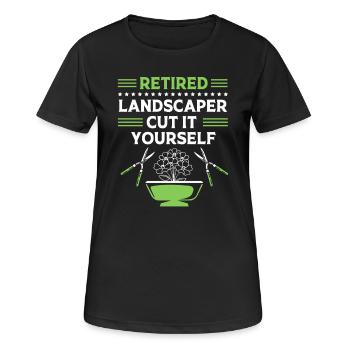 Paysagiste Jardinier Jardinier Jardinier - T-shirt respirant Femme - noir - Devant - AI Model Female 172 light (172cm)