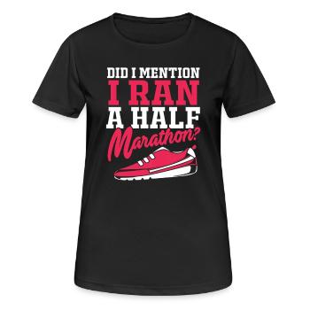 Marathon Runners Half Marathon Marathon - Women's Breathable T-Shirt - black - Front - AI Model Female 172 light (172cm)