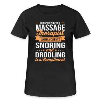 Massage masseur, masseuse, naturopath - Women's Breathable T-Shirt - black - Front - AI Model Female 172 light (172cm)