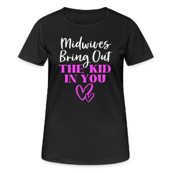 Midwife - Women's Breathable T-Shirt - black - Front - AI Model Female 172 light (172cm)