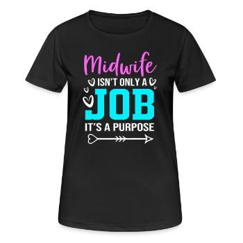 Midwife - Women's Breathable T-Shirt - black - Front - AI Model Female 172 light (172cm)