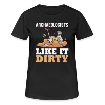 Archäologie - Frauen T-Shirt atmungsaktiv - Schwarz - Vorne - AI Model Female 172 light (172cm)