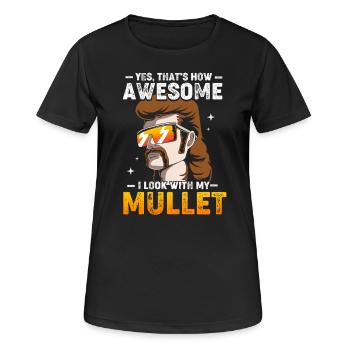 Mulet Coupe de cheveux Mulet - T-shirt respirant Femme - noir - Devant - AI Model Female 172 light (172cm)