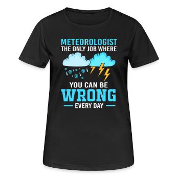 Meteorologie Meteorologe Wetter - Frauen T-Shirt atmungsaktiv - Schwarz - Vorne - AI Model Female 172 light (172cm)
