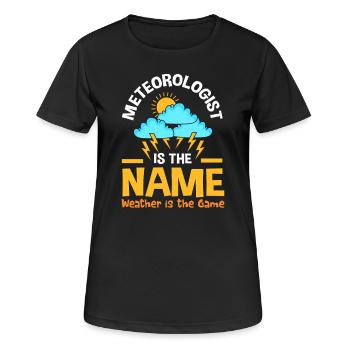 Wetter Meteorologie Meteorologe - Frauen T-Shirt atmungsaktiv - Schwarz - Vorne - AI Model Female 172 light (172cm)
