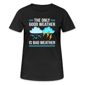 Meteorologie Meteorologe Wetter - Frauen T-Shirt atmungsaktiv - Schwarz - Vorne - AI Model Female 172 light (172cm)