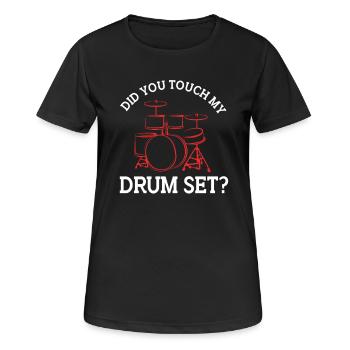 Drummer Drumsticks Drums - Women's Breathable T-Shirt - black - Front - AI Model Female 172 light (172cm)