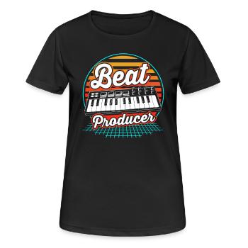 Keyboard DJ Djing Label - Frauen T-Shirt atmungsaktiv - Schwarz - Vorne - AI Model Female 172 light (172cm)