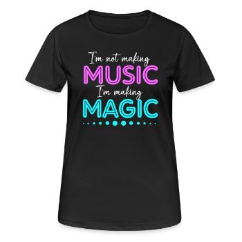 DJ Djing Label Keyboard - Women's Breathable T-Shirt - black - Front - AI Model Female 172 light (172cm)