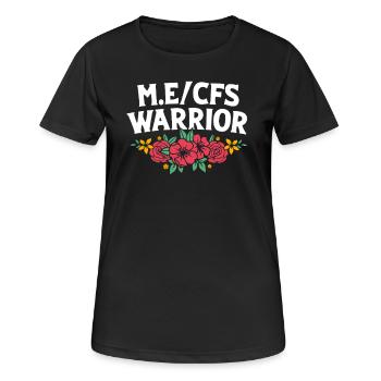 ME CFS - Frauen T-Shirt atmungsaktiv - Schwarz - Vorne - AI Model Female 172 light (172cm)
