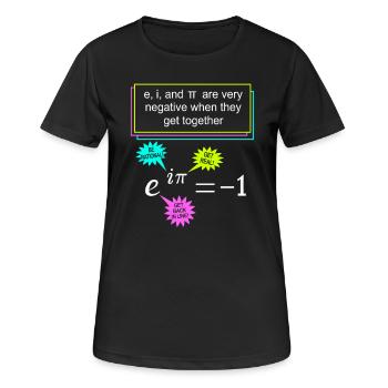Mathématicien Mathématiques Mathématiques Mathématiques - T-shirt respirant Femme - noir - Devant - AI Model Female 172 light (172cm)