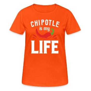 Chilli Chipotle Chili Pepper Jalapeno Hot Chili - Women's Breathable T-Shirt - neon orange - Front - AI Model Female 172 dark (172cm)