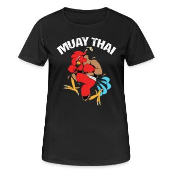 Kickboxer Thai boxing Muay thai Kickboxing - Frauen T-Shirt atmungsaktiv - Schwarz - Vorne - AI Model Female 172 light (172cm)