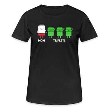 Drilling Mutter Mama - Frauen T-Shirt atmungsaktiv - Schwarz - Vorne - AI Model Female 172 light (172cm)