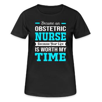 Nurse Pregnancy Hospital - Women's Breathable T-Shirt - black - Front - AI Model Female 172 light (172cm)