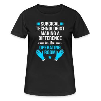 Chirurg Chirurgie CTA - Frauen T-Shirt atmungsaktiv - Schwarz - Vorne - AI Model Female 172 light (172cm)