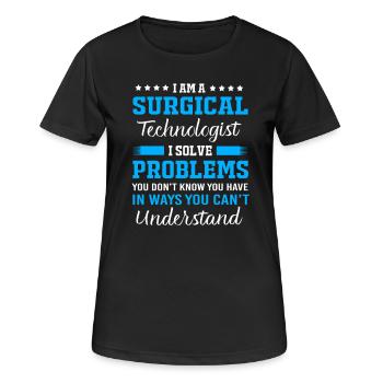 CTA Chirurg Chirurgie - Frauen T-Shirt atmungsaktiv - Schwarz - Vorne - AI Model Female 172 light (172cm)