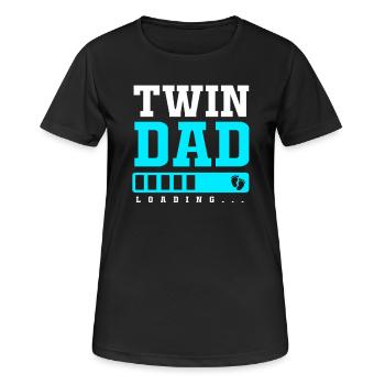 Papa jumeau Jumeaux Père - T-shirt respirant Femme - noir - Devant - AI Model Female 172 light (172cm)