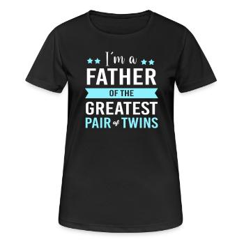 Papa jumeau Jumeaux Père - T-shirt respirant Femme - noir - Devant - AI Model Female 172 light (172cm)